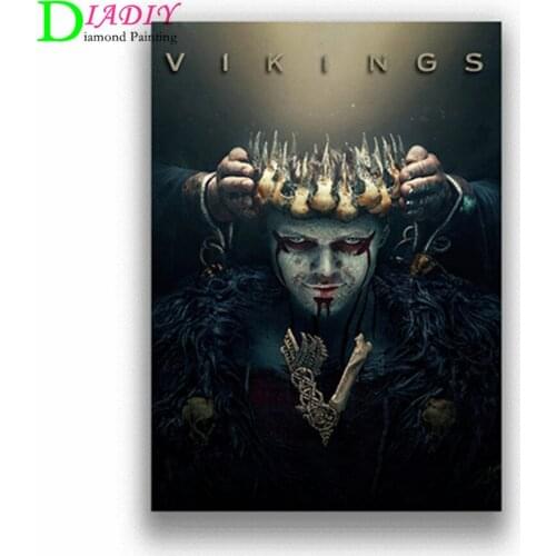 Diamond cross stitch classic TV show showcasing Viking rhinestone DIY Mosaic diamond embroidery selling home decor