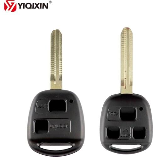YIQIXIN 2 3 Button Remote Car Key Shell Fob Case For Toyota Camry Rav4 Corolla Prado Yaris With TOY43 Blade