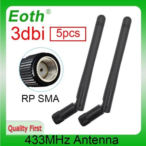 5pcs 433 MHz Antenna RP-SMA Connector 3dBi antena 433 mhz antena 433 mhz IOT antennas 433m Lorawan watermeter Gasmeter Emeter