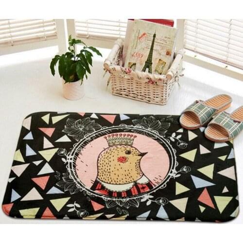 European black Geometric carpet Bathroom Water Absorption Non-slip door mat Kids living room Bedroom Decor Rug Home creative mat