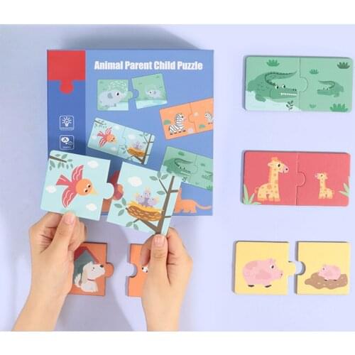 Animal Food Parent-Child Puzzle Assembled Kits Cognition Educational Montessori Toys Kids Children Preschool Early Learning#38