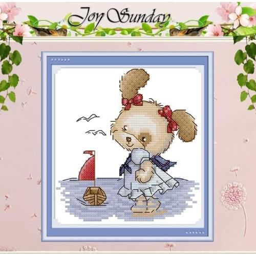Little bear cartoon patterns counted 11CT 14CT Cross Stitch Sets DIY Chinese Cross-stitch Kits Embroidery Needlework Home Decor