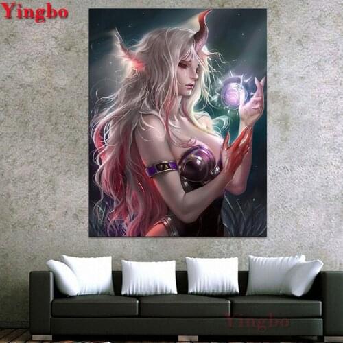 Wall sticker decor diamond embroidery Anime sexy girl 5d diy diamond painting full square round diamond mosaic cross stitch