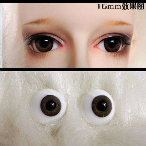New 16mm Dark Brown Color Dollfie Glass Eyes BJD SD MSD Eyes