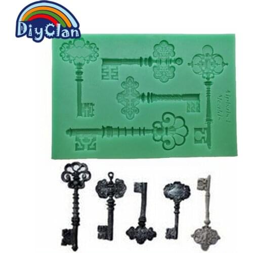 New arrival key DIY silicone fondant cake molds chocolate mold soap mould cake tools for the kitchen baking F0177YS30