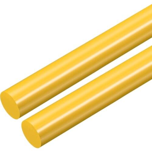 Uxcell Plastic Round Rod,POM Rod,20mm Dia Green Engineering Plastic Round Bar 2pcs 21mm 2pcs Yellow