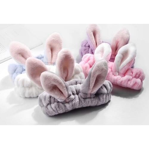 Hair Accessories Letter Headbands For Women Coral Fleece Soft Bow Girls Wash Face Hair Holder Hairbands Hair Bands Headwear