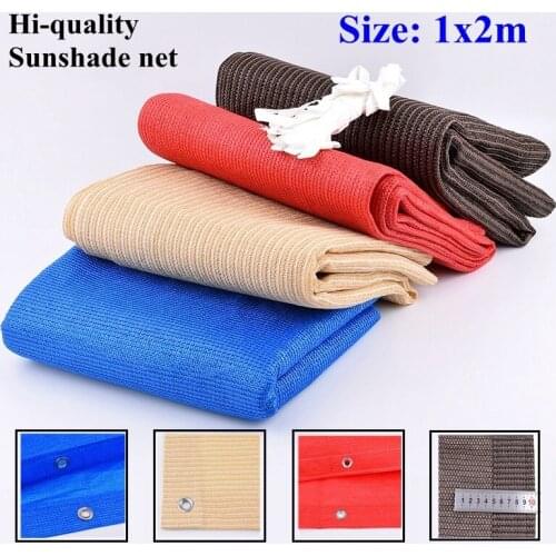 Size 1x2m Hi-quality HDPE Anti-UV Sun Shading Net Garden Succulent Plant Cover Shelter Outdoor Awning Swimming Pool Sunshade Net