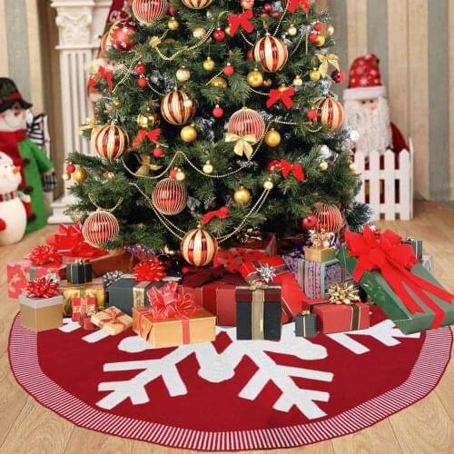 Xmas Tree Skirt Red Mat Christmas Embellishment Holiday Skirts For Home Party Props