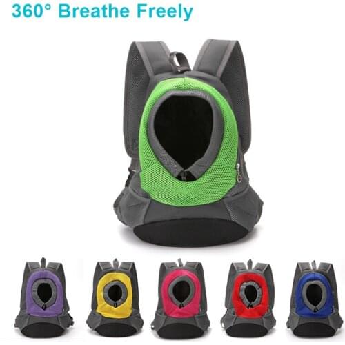 Dog Cat Carrier Bag Front Bag Head Out Double Shoulder Backpack for small dog Outdoor Nylon Portable Mesh Pet Bags Dogs Products