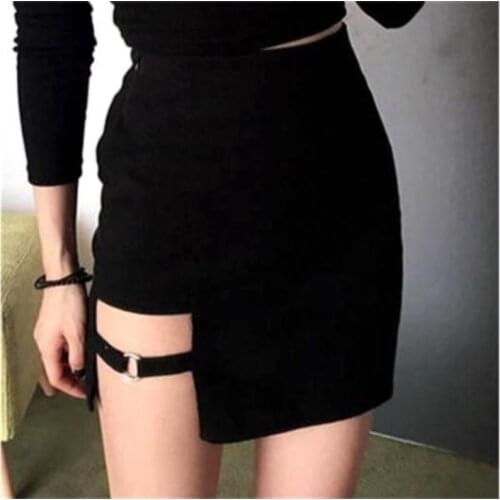 Fashion High Waist Female Skirt 2020 Ladies Personality Party Club Skirts Summer Asymmetrical Black Sexy Women Skirts