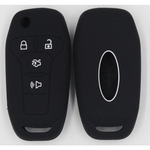 KAPU silicone car key fob cover case set shell for ford for Lincoln MKC MKX MKZ navigator keyless protect skin hood