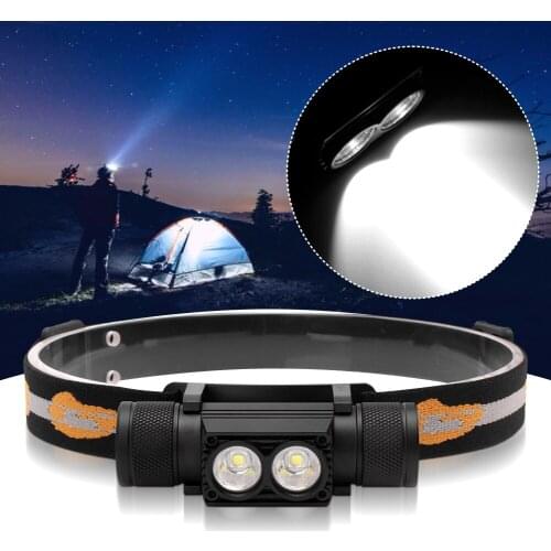 D25 L2 LED Strong Headlight Aluminum Alloy USB Rechargeable Headlight For Outdoor Camping Night Fishing Hunting