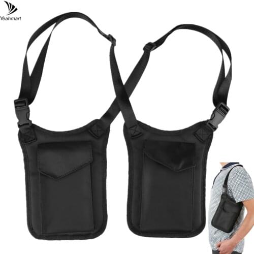 Yeahmart Concealed Carry Underarm Bag Nylon Hidden Storage Bags Tactical Backpack Shoulder Holster Chest Pack Portable Backpack