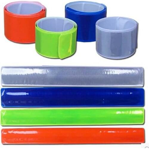Reflective Night Safety Slap Wrap Band Ankle Leg Wrist Arm Cycling Jogging
