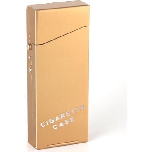 Womens Slim and Extra-long Cigarette Case 20-piece Aluminum Alloy Refined Cigarette Case Gadgets for Women Exquisite Appearance