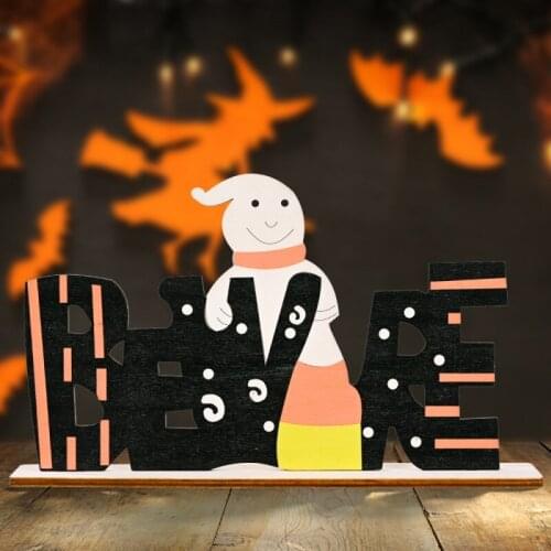 Halloween Ghost Festival Wooden Letter Ornaments Decorations Non-toxic Odorless Environmentally Friendly Materials