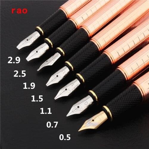 High Quality 509 Rose gold 0.5/0.7/1.1/1.5/1.9/2.5/2.9 Art Calligraphy Nib school Student office stationery Fountain Pen