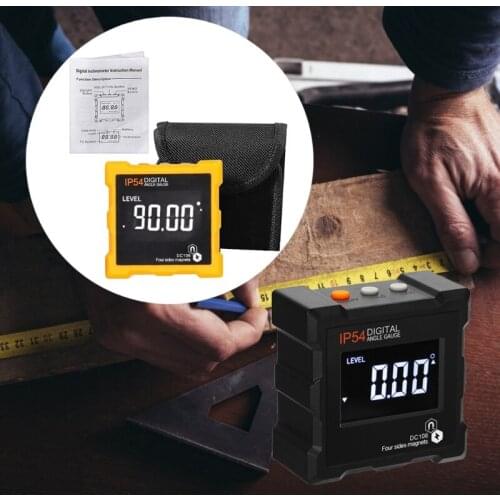Angle Meter Precision Digital Protractor Inclinometer Level Box Digital Angle Finder Bevel Box with Magnet Base LCD 19QB