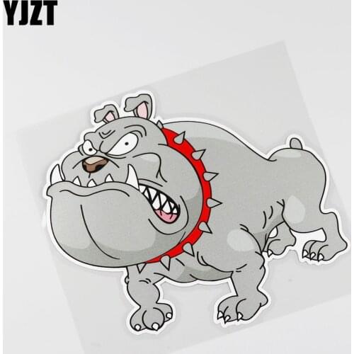 YJZT 16.8CMX15.4CM Interesting Fierce Dog Dog Car Sticker Decal 13B-0074