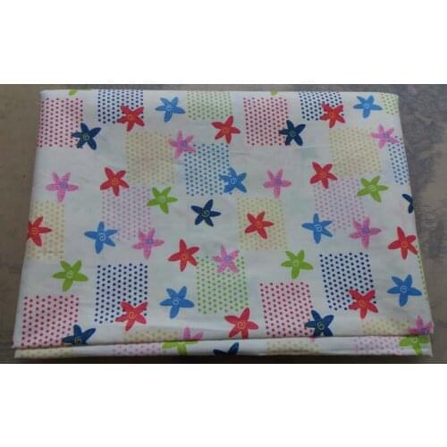YY DIY So Cute Colorful Seastar Printed Cotton Fabric, 50x160cm, Bedding Clothing Quilting Bedding DIY fabric