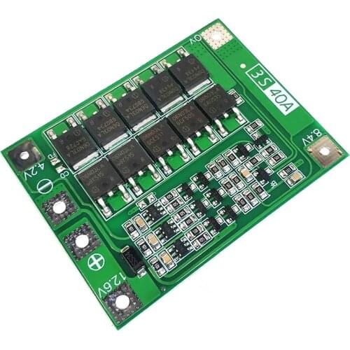 3S 11.1V 12.6V 40A 18650 Lithium Battery Charger Protection Board 3 Serial Li-ion Battery Charger Overcurrent Protection Module