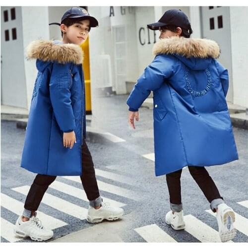 Winter Duck Down Jacket for Boys -30 Degree Children Clothing Teenage Warm Hooded Coat Boy Thicken Outerwear Kids Clothes Parka