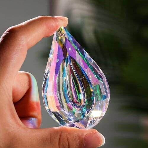 1PC Hanging Crystals Prism Suncatcher for Windows Decoration Sun Catcher Rainbow Chandelier Parts DIY Home Garden Party Decor