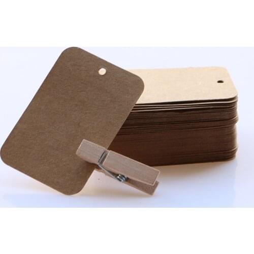 30 piece Kraft gift label 6 x 4cm craft label with 5 yards sling for price tag wedding party decoration