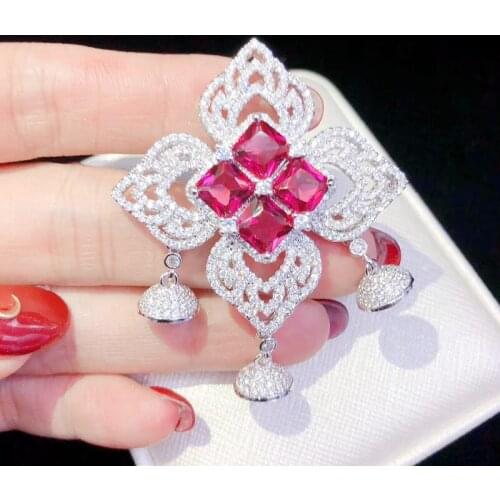 44x55mm High Quality gold Filled Cz micro pave flower connector/pendant for necklace