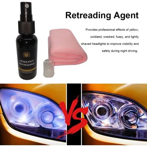 50MLCar Headlight Repair Liquid Lamp Retreading Agent Glitter bright whiteRepair Kit Lamp Agent Glitter Rearview Coating