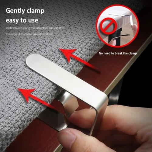 8/16 Pcs Tablecloth Clips Stainless Steel Table Cloth Clamps Flexible Picnic Table Cover Holders Y1QB
