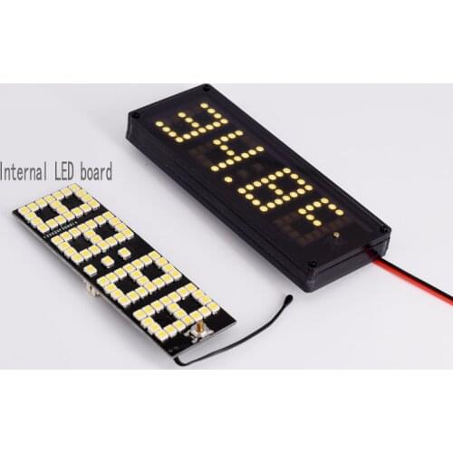 DIY Car Clock Timer Voltmeter Temperature LED Dot Matrix Clock Rx8025 DC 4-25V Automatic Brightness Adjustment Clock