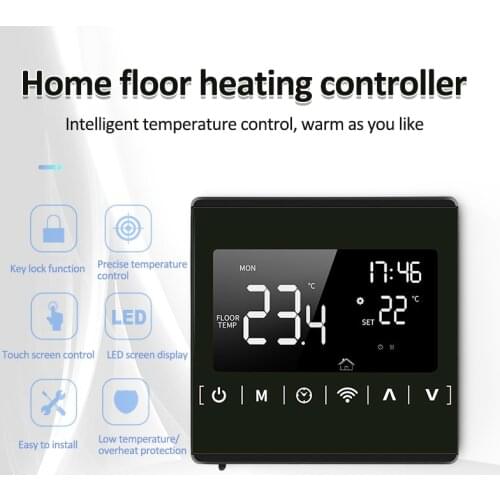 Wifi Thermostat Wireless Smart Temperature Controller LCD Touch Screen Programmable Thermostat Electric Floor Heating Thermostat