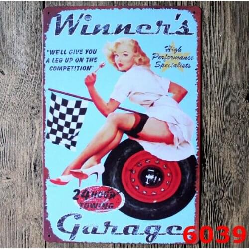 War Decorative Sexy Lady Metal Plates Vintage Metal tin sign Wall art craft painting Bar Pub Home War Decor metal arts