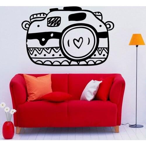 Photo Camera Wall Decal Photography Studio Wall Stickers for Kids Rooms Photo Studio Interior Decor Vinyl Art Design Murals C317