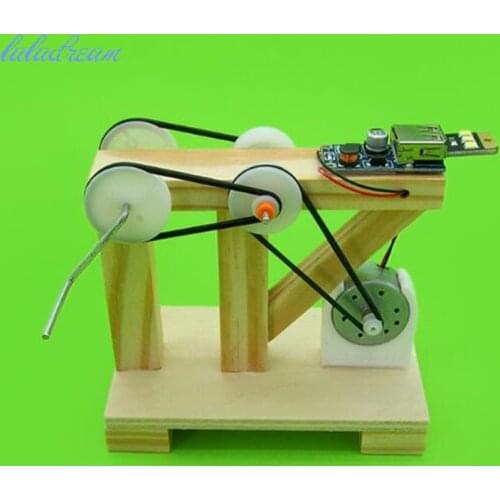Hand-cranked Generator Science Small Experiment Gizmo Technology Small Production DIY Model Accessories Educational Toy