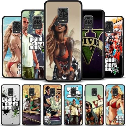 Grand Theft Auto GTA V Case For Xiaomi Redmi Note 10 Pro Max 9 8 7 Silicon Cover For Redmi K40 Pro Plus 9 Power 9A 9C 9T Shell