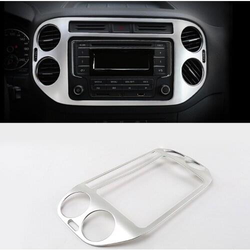ABS Matte For Tiguan 2009 2010 2011 2012 2013 2014 2015 Car Central Control Air Outlet Panel cover trim auto accessories styling