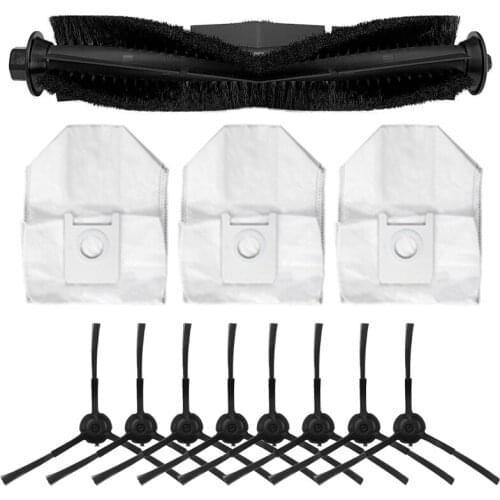 Main Brush Dust Bag Recyclable Mops Cloths Side Brush Parts Accessories for ROIDMI EVE Plus Robot Cleaner Sweeper