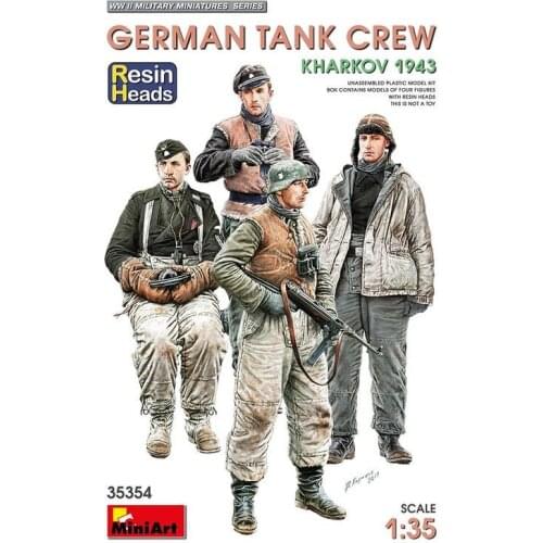 MiniArt 35354 1/35 Scale "German Tank Crew.Kharkov 1943. Resin Heads" Model Kit