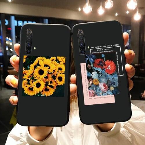 Fashion Coque for Case OPPO Realme X50 C2 X X2 XT Q 3 C3 C11 Phone Case Black soft Cover Funda Realme 5 6 Pro X50 XT