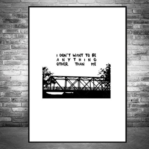 One tree hill Bridge Abstract Nature Landscape Picture Poster Nordic Canvas Print Painting Living Room Decoration