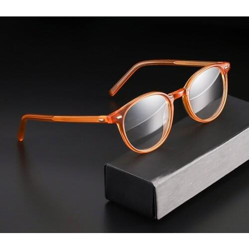 Rockjoy Janpan Eyeglasses Frames Male Women Oval Glasses Men Plain Spectacles for Reading Optical Myopia Lens Fashion Eyewear