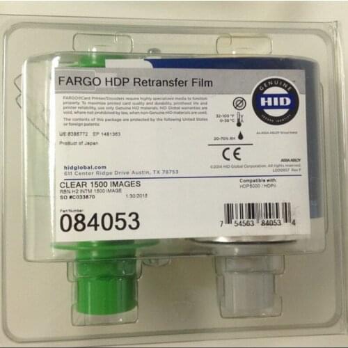 084053 Clear retransfer Film 84053 1500 Prints for HID fargo HDP5000 card Printer