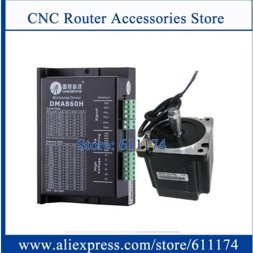 Original Leadshine 2 phase stepper motor driver DM860/DMA860H/MA860C + 86HS45D 4.5N.m hybrid stepper motor with 4 wire