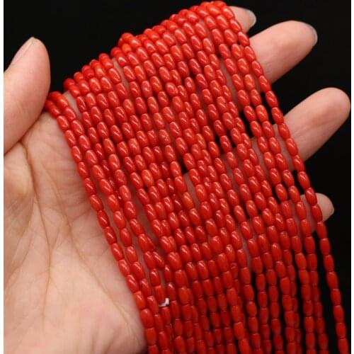 Hot Selling Natural Coral Beaded Pupa-shaped Red Handmade Crafts DIY Trend Necklace Bracelet Jewelry Beads Gift Making for Women