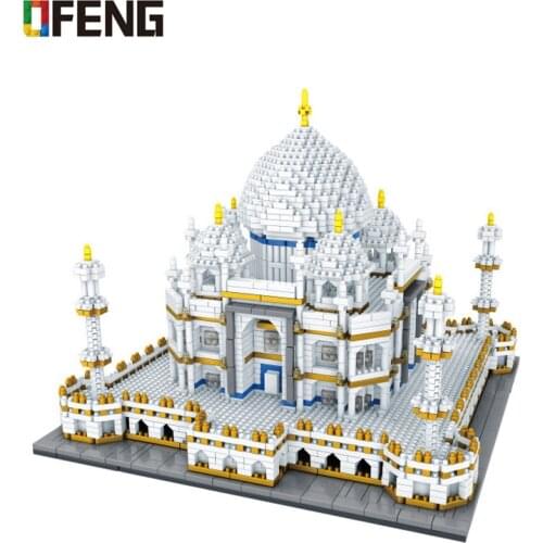 World Architecture Mini block Landmarks Taj Mahal Palace Model Building Blocks Children Toys Educational 3D Bricks Gifts