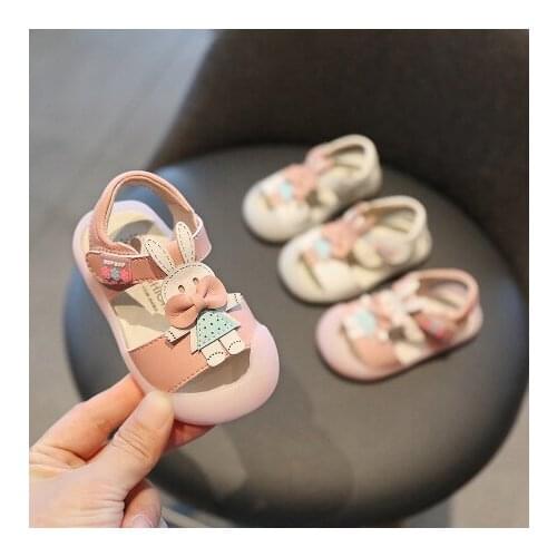 Summer Baby Girls Sandals Infant Toddler Sandals Rabbit Soft Bottom Non-slip Kids Anti-collision Sandals Children Casual Shoes