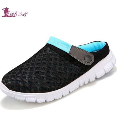 Lurehooker Summer Men Sandals Hollow Outdoor Beach Sandal Couple Flip Flops Beach Slippers Outside Mesh Breathable Man Sandals